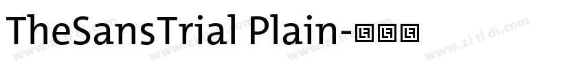 TheSansTrial Plain字体转换